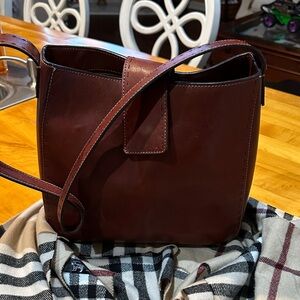Fossil Rich Brown Leather Shoulder Bag
